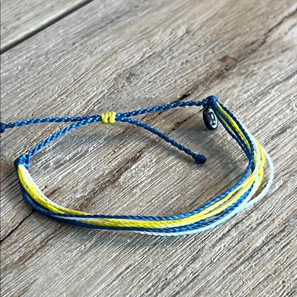 Pura Vida Bracelet Bundle Seed Bead Daisy Blue Yellow Gold Rare School ColorsSet - Picture 5 of 8